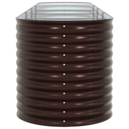 Berkfield Garden Raised Bed Brown 400 X 80 X 81 Cm Steel - thumbnail 7