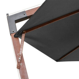Berkfield Sturdy Hanging Parasol With Pole Anthracite 3.5X2.9 M Solid Fir Wood - thumbnail 6