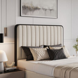 Olivia Cream Velvet Ottoman Storage Bed With Black Fabric Edges - thumbnail 4