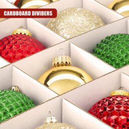Geezy Christmas Bauble Storage Box 32Pcs Xmas Decoration Ornaments Balls Organiser - thumbnail 5