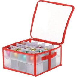 Geezy Christmas Bauble Storage Box 32Pcs Xmas Decoration Ornaments Balls Organiser