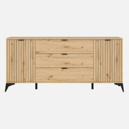 Heze Furniture Lammy 3 Drawers 2 Doors Sideboard 180Cm - Artisan Oak - thumbnail 3