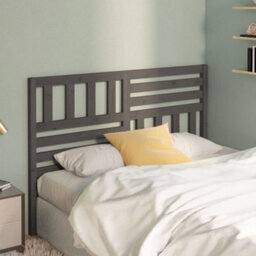 Walplus Bed Headboard Grey 146X4X100 Cm Solid Wood Pine - thumbnail 3