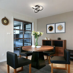 Pheashine Black Aluminium Clover Led Flush Mount Ceiling Light 30W Neutral White 4500K For Bedroom,kitchen,hallway,living Room - thumbnail 2
