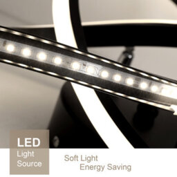 Pheashine Black Aluminium Clover Led Flush Mount Ceiling Light 30W Neutral White 4500K For Bedroom,kitchen,hallway,living Room - thumbnail 4