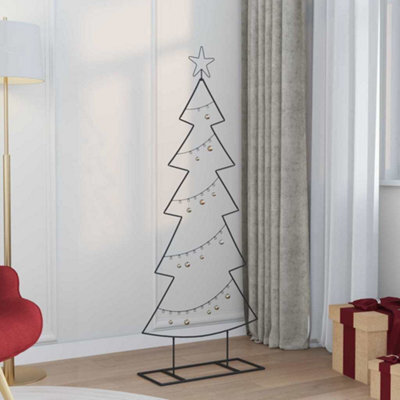 Vidaxl Metal Christmas Tree With Stand Black 150 Cm Steel - image 1