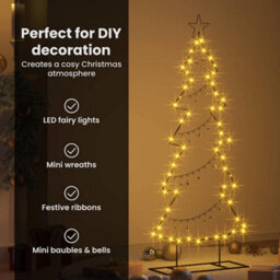 Vidaxl Metal Christmas Tree With Stand Black 150 Cm Steel - thumbnail 9