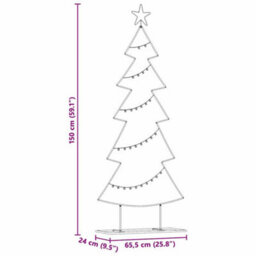 Vidaxl Metal Christmas Tree With Stand Black 150 Cm Steel - thumbnail 3