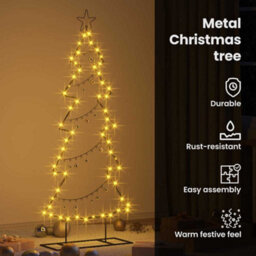 Vidaxl Metal Christmas Tree With Stand Black 150 Cm Steel - thumbnail 7
