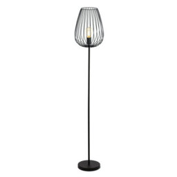 Eglo Newtown Black Metal Floor Lamp, (D) 27.5Cm - thumbnail 3