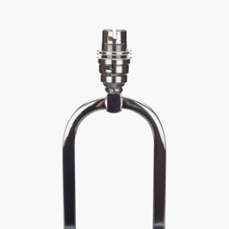 Pacific Lifestyle Laura Ashley Chrome Table Lamp Base Slim Oval Silver Metal Design - thumbnail 2