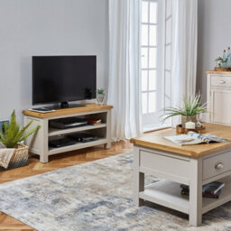 The Furniture Market Cotswold Grey Painted Small Tv Unit Up To 50 Tv Size - thumbnail 3