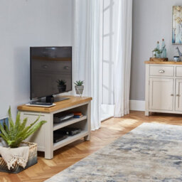 The Furniture Market Cotswold Grey Painted Small Tv Unit Up To 50 Tv Size - thumbnail 4