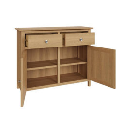 FWSTYLE Natural Oak Pre Assembled 2 Door 2 Drawer Sideboard - thumbnail 3
