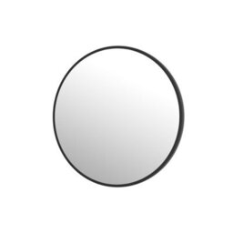 Aveli Large Modern Round Glass Mirror 60Cm Black Frame Wall Mounted Bathroom Vanity - thumbnail 3