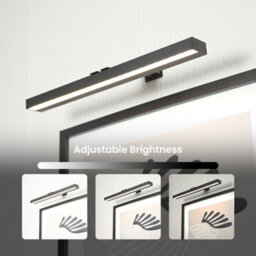 Valuelights Ryle Pair Of - Easy Fit Touch Dimmer Rechargeable Picture Wall Light - Black - thumbnail 5