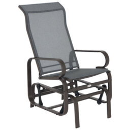 Outsunny Outdoor Gliding Rocking Chair W/ Metal Frame For Patio, Garden, Grey - thumbnail 2