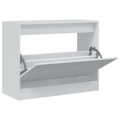 Berkfield Durable Shoe Cabinet White 80X34X63 Cm Engineered Wood