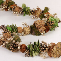Dibor Woodland Walk Natural Finish Xmas Decoration Table Garland Decorative Christmas Garland 1.2M - thumbnail 3