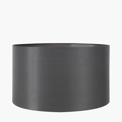 Pacific Lifestyle 35Cm Steel Grey Silk Lined Cylinder Lampshade - image 1