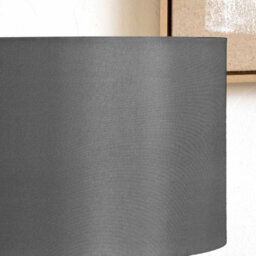 Pacific Lifestyle 35Cm Steel Grey Silk Lined Cylinder Lampshade - thumbnail 2