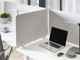 Beliani  Desk Screen Split Off-White - thumbnail 2