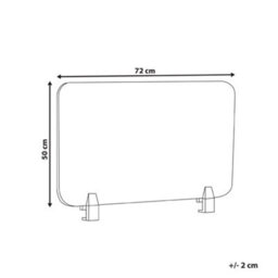 Beliani  Desk Screen Split Off-White - thumbnail 3