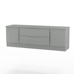 Messina Matt Dusk Grey Tv Stand With 2 Drawers, (H)49.5Cm X (W)144.2Cm X (D)40Cm - thumbnail 3