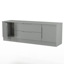 Messina Matt Dusk Grey Tv Stand With 2 Drawers, (H)49.5Cm X (W)144.2Cm X (D)40Cm - thumbnail 5