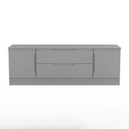 Messina Matt Dusk Grey Tv Stand With 2 Drawers, (H)49.5Cm X (W)144.2Cm X (D)40Cm - thumbnail 2