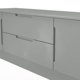 Messina Matt Dusk Grey Tv Stand With 2 Drawers, (H)49.5Cm X (W)144.2Cm X (D)40Cm - thumbnail 4