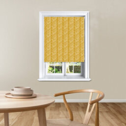 Lister Cartwright Beanstalk Leaf Patterned Roller Blinds - (180 X 140 Cm) Easy To Fit Child Safety Included - Saffron - thumbnail 4