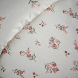 Catherine Lansfield Brushed Ditsy Floral Cotton Reversible Double Duvet Cover Set With Pillowcases Pink - thumbnail 4
