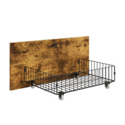Abrihome 4Ft6 Double Bed Metal Frame With 2 Storage Drawers, Rgb Led Storage Headboard With Charging Station, Black+Walnut (No Mattress) - thumbnail 8