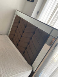 Stratus Interiors Chevron Art Deco Design Mirrored Bed - Add Professional Assembly And Delivery To Room Of Choice - King - No Storage Type - thumbnail 9