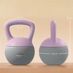 (6Kg, Purple And Grey) Sportnow Soft Kettlebell With Non-Slip Handle Lifting - thumbnail 3