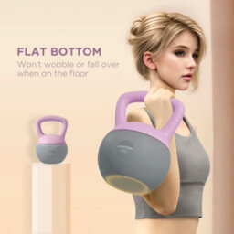 (6Kg, Purple And Grey) Sportnow Soft Kettlebell With Non-Slip Handle Lifting - thumbnail 6