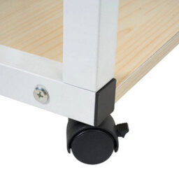 Foldable (Drop Leaf) Over Bed Table With Storage Rolling Laptop Desk Side Table - thumbnail 4