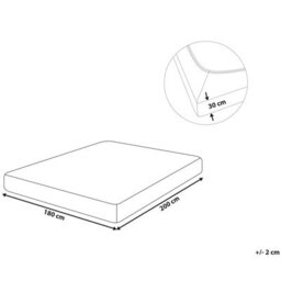 Beliani Fitted Sheet Janbu 180 X 200 Cm Cotton Light Green - thumbnail 3
