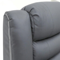 Roma Leather Manual Recliner 2 Seater Sofa In Grey Colour - thumbnail 5