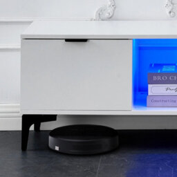 White High Gloss Led Tv Stand Cabinet With Drawers - thumbnail 4