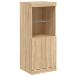 Vidaxl Sideboard With Led Lights Sonoma Oak 162X37X100 Cm - thumbnail 9