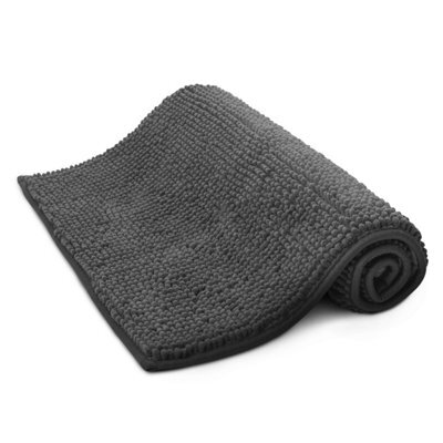 Keplin Non-Slip Microfibre Bath & Toilet Mat 40X60Cm, Dark Grey - image 1