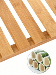 LEDREM Bamboo Storage Shelf, 3-Tier Shelving Unit, Multifunctional, In The Hallway, Bathroom, Living Room, Balcony, Kitchen, Natural - thumbnail 7
