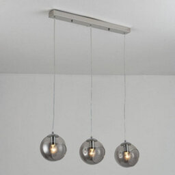Pagazzi Lighting Pagazzi Nia Chrome Smoke 3-Light Pendant Bar - thumbnail 2