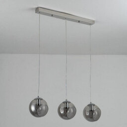 Pagazzi Lighting Pagazzi Nia Chrome Smoke 3-Light Pendant Bar - thumbnail 4