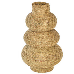 Beliani Decorative Vase Marang Seagrass 41 Cm Natural - thumbnail 1