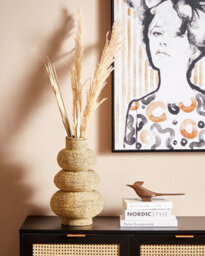 Beliani Decorative Vase Marang Seagrass 41 Cm Natural - thumbnail 2