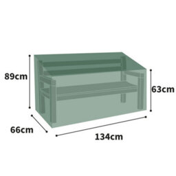 Bosmere All-Weather Bench Cover 2 Seat Green 134Cm X 89Cm X 66Cm All Weather Protection 6 Year Guarantee - thumbnail 1