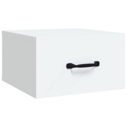 Berkfield Wall-Mounted Bedside Cabinet White 35X35X20 Cm - thumbnail 2